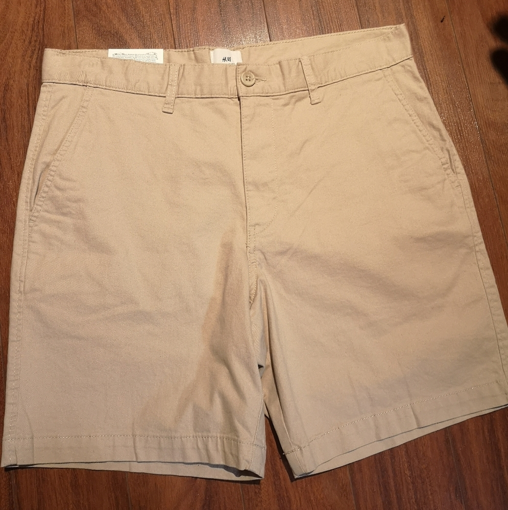 H&M Tan Flat Front Shorts